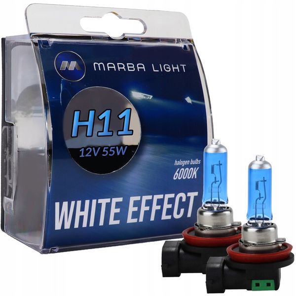ŻARÓWKI H11 12V 55W MARBA LIGHT WHITE EFFECT zdjęcie 1