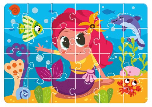 Puzzle Edukacyjne Klasyczne Syrena Dla Dzieci Rk1130-08 na Arena.pl