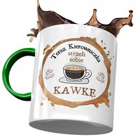 Kubek Zielony Dla Kierowniczki Strzeli Sobie Kawkę Z Nadrukiem Ze Zdjęciem