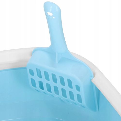 DUŻA KUWETA DLA KOTA Z RAMKĄ 40x33cm TOALETA OTWARTA NA ŻWIREK XL + ŁOPATKA na Arena.pl