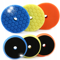 ZESTAW GĄBEK PADÓW POLERSKICH RZEP 150mm HEXAGON