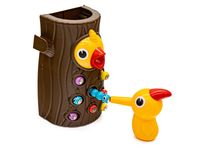 ZRĘCZNOŚCIOWA GRA, MAGNETYCZNY DZIĘCIOŁ I ROBACZKI