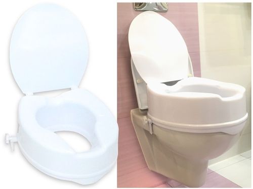 Nakładka WC Nasadka toaletowa z pokrywą Podwyższająca sedes seniora 15cm na Arena.pl