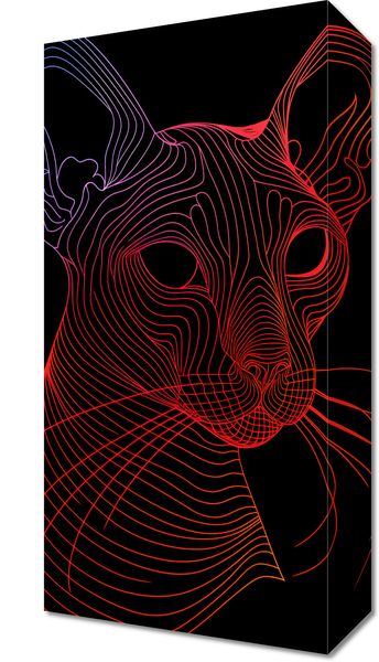 Obraz 20x40cm Cyfrowa Kocica zdjęcie 1