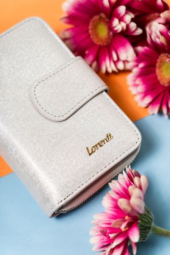 skórzany, elegancki portfel damski na zatrzask i suwak - lorenti na Arena.pl