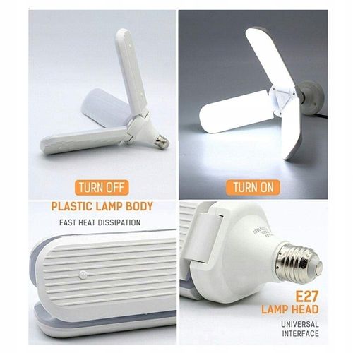 ŻARÓWKA LED 45W E27 SKŁADANA-REGULOWANA ZIMNA na Arena.pl