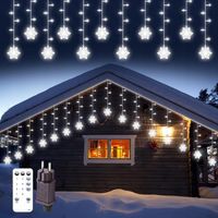 KURTYNA ŚWIETLNA NA ZEWNĄTRZ DEKORACJA ŚWIĄTECZNA 11,5M 240 DIOD LED