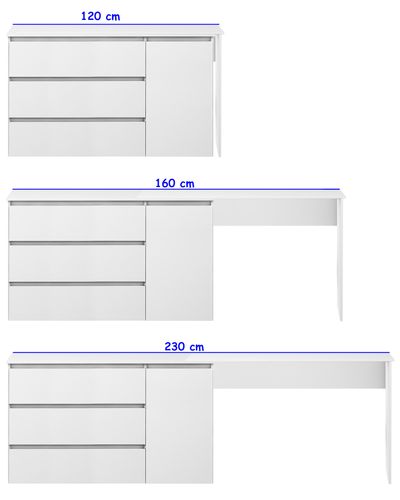 Biurko narożne MEGAN N5 białe na Arena.pl