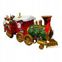 Pociąg świąteczny kolejka pod choinkę 136cm z pozytywką