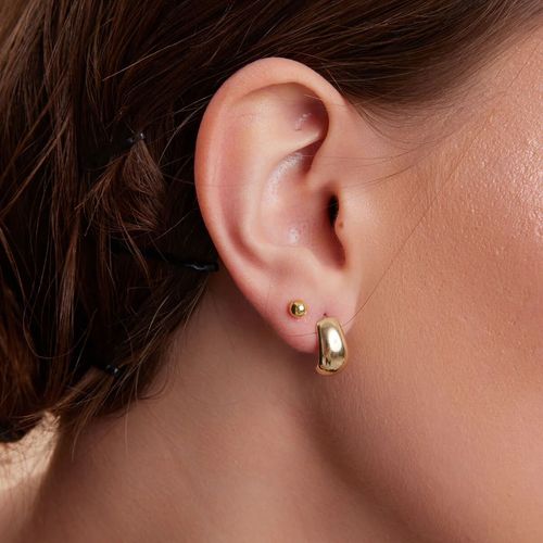 kolczyki pełne złote z angielskim zapięciem na Arena.pl