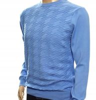 STROKERS klasyczny elegancki sweter męski bawełniany XXL 2XL błękitny