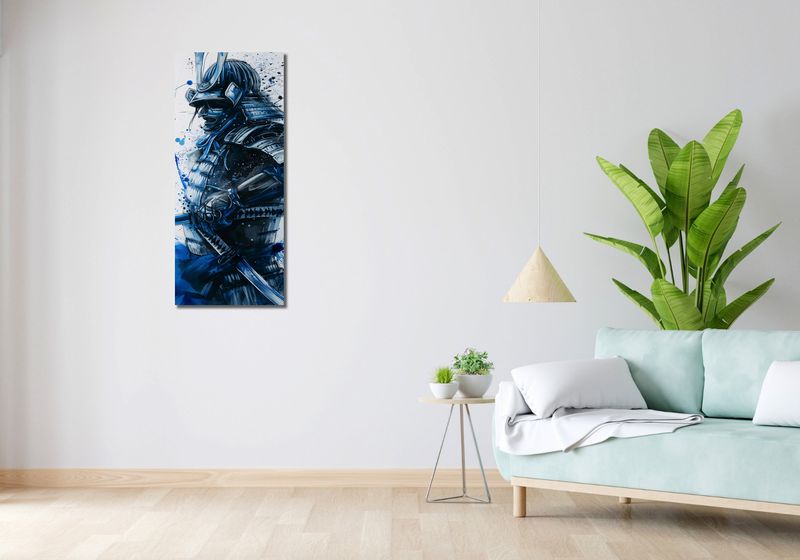 Obraz 40x100cm Samuraj w Błękicie zdjęcie 2