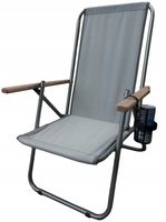 POLSKIE LEŻAKI PLAŻOWE / OGRODOWE DO 150 kg - STAL +UCHWYT NA KUBEK