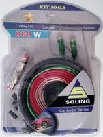 2 x KIT-10GA Kable - zestaw kabli do wzmacniacza samochodowego + oprawa 40A