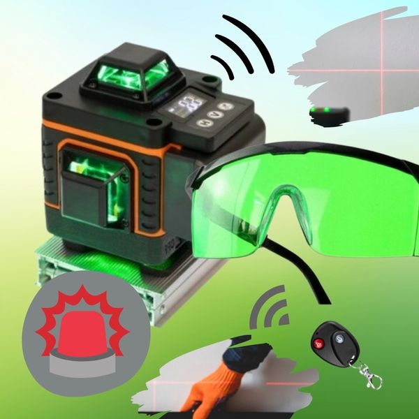 POZIOMICA LASEROWA BLOKADA WAHADŁA 360 LASER KRZYŻOWY DUŻY STATYW +BATERIE zdjęcie 10