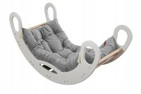 Bujak Montessori kpl - plac zabaw , kids - mdf kolor biały + poduszka szara