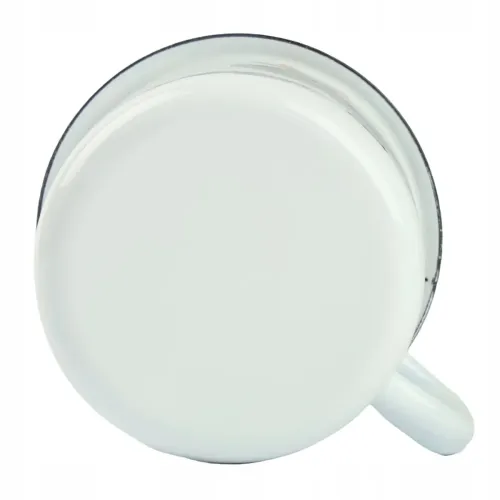 KUBEK EMALIOWANY 500ML Z UCHEM 9CM WZÓR KOTEK KRZYŚ DO KAWY HERBATY na Arena.pl