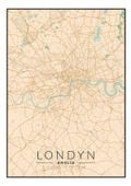 Londyn mapa kolorowa - plakat 61x91,5 cm