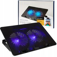 PODSTAWKA PODKŁADKA CHŁODZĄCA LAPTOP USB LED 2 WENTYLATORY REGULOWANA