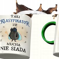 Kubek Zielony Dla Klasyfikatora Mucha Nie Siada Z Nadrukiem Ze Zdjęciem