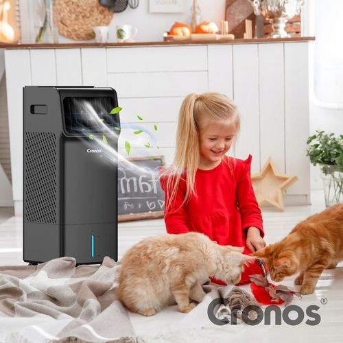 KLIMATOR KLIMATYZER PRZENOŚNY ZBIORNIK 18L 1200 m³/h CZARNY 4w1 PILOT na Arena.pl