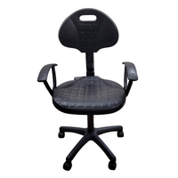 Krzesło laboratoryjne, warsztatowe z podłokietnikami średnie