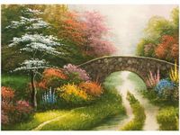 50X70CM KLIMATYCZNY ZAKĄTEK OBRAZ POKOJU DREWNINE