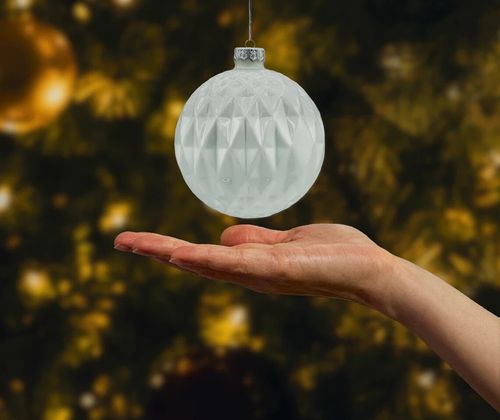 Bombki szklane: zestaw biel i złoto na Arena.pl