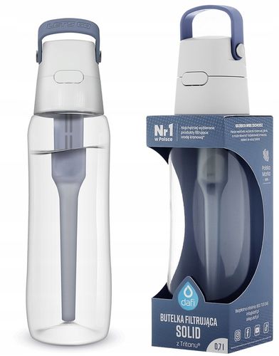 Butelka filtrująca Dafi SOLID 0,7 L JEANS / SZARY + FILTR na Arena.pl