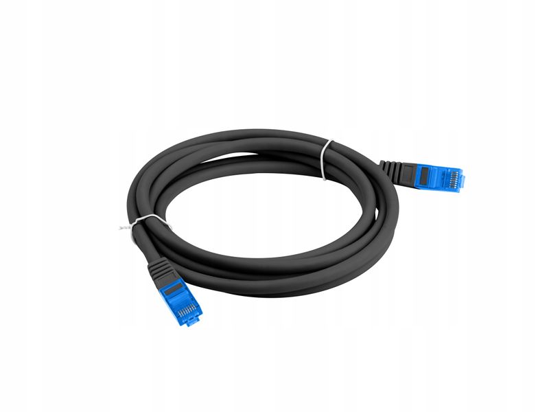 Kabel Ethernet RJ45 LAN kat.6A SFTP LSZH 10m czarn zdjęcie 4