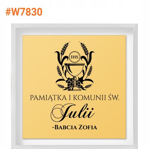 Złoty Medalik z Łańcuszkiem 585 Grawerem na Komunię Pamiątka Komunii na Arena.pl
