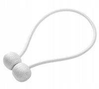 SPINKA ZAPIĘCIE ZASŁON Firan KLAMRA MAGNES Biała