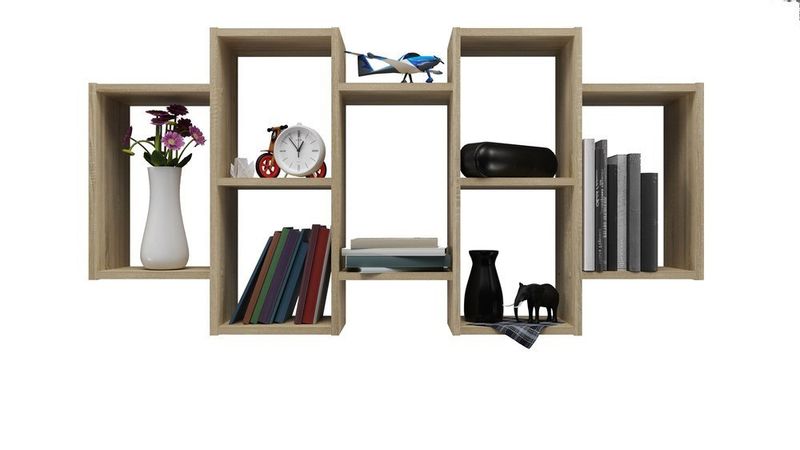 REGAŁ WISZĄCY BILBAO 7.0 ŚCIENNY PÓŁKI DĄB SONOMA zdjęcie 2