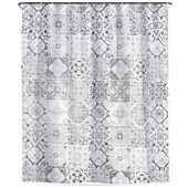 Zasłona prysznicowa haczyki wodoodporna kafelki 180x180 cm