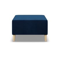 Pufa, podnóżek, MILO, velvet, 71x71x40 cm, granatowy | TYLETEGOTU