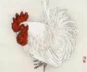 Plakat 60x50cm Japanese Bantam,  Kōno Bairei  Vintage do Salonu