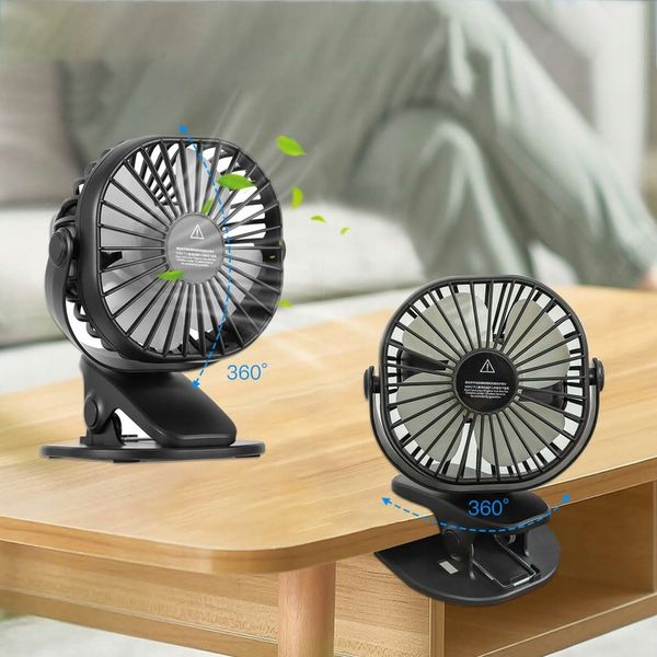 WENTYLATOR BIURKOWY CICHY WIATRAK BEZPRZEWODOWY 3 TRYBY USB TYPC zdjęcie 5
