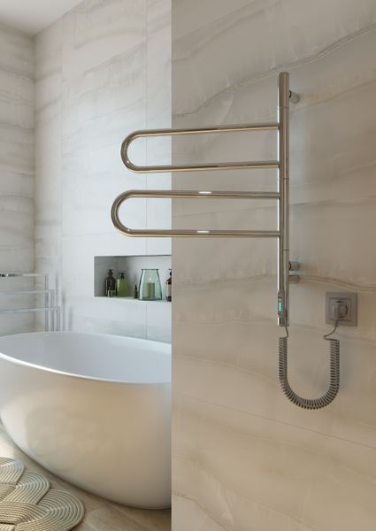 ELNA Grzejnik łazienkowy elektryczny Fluger 2 Chrome ruchome elementy zdjęcie 1