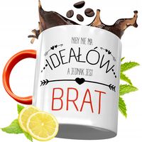 Kubek Pomarańczowy Dla Brata Braciszka Na Prezent Z Nadrukiem Ze Zdjęciem