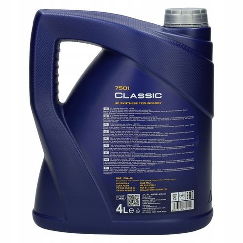 Olej Silnikowy 7501 Mannol Classic 10w40 4L na Arena.pl