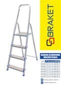 drabina aluminiowa wolnostojąca 191cm 5 stopni + podest - br-00-1205