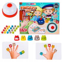 Gra Zręcznościowa Na Refleks PALUSZKI RĘCE W GÓRĘ Karty Kolorowe Naparstki