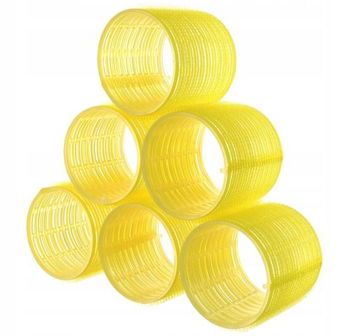 MEGA GRUBE Wałki Do Włosów Rzepy Rzepowe LOKI FALE 63mm 6szt DUŻE XL na Arena.pl