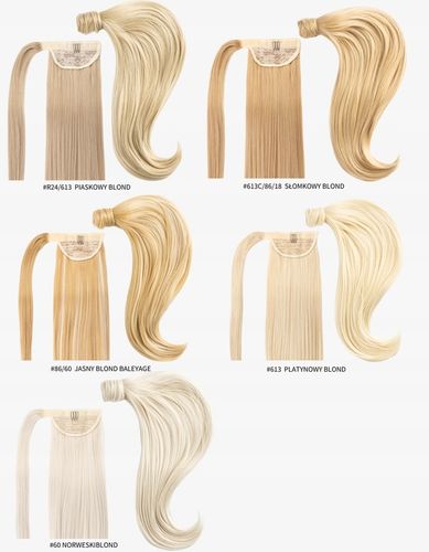 DOCZEPIANY KUCYK 50cm TRESKA ogon koński dopinka kitka 17 KOLORÓW doczepy na Arena.pl