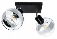 LAMPA sufitowa PLAFON ŻYRANDOL regulowana na E27 KULA szklana clear chrom