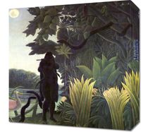 Obraz 40x40cm The Snake Charmer, Rousseau Vintage do Salonu