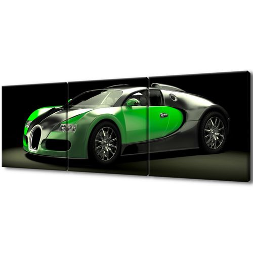 Obraz Płótno 150X50 Zielone Bugatti Veyron na Arena.pl
