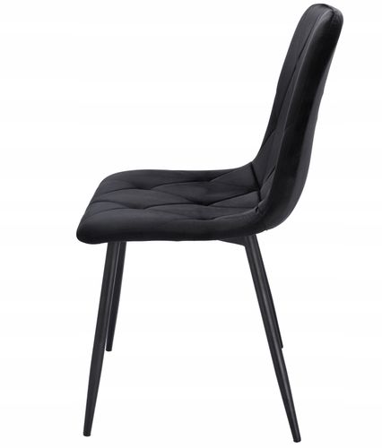 4 x krzesło tapicerowane pikowane welur nowoczesne na Arena.pl