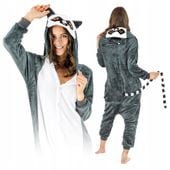 LEMUR PIŻAMA KIGURUMI KOMBINEZON ONESIE XL