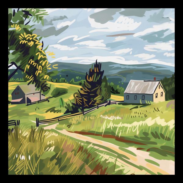 Plakat 30x30cm Bujna Wieś zdjęcie 2